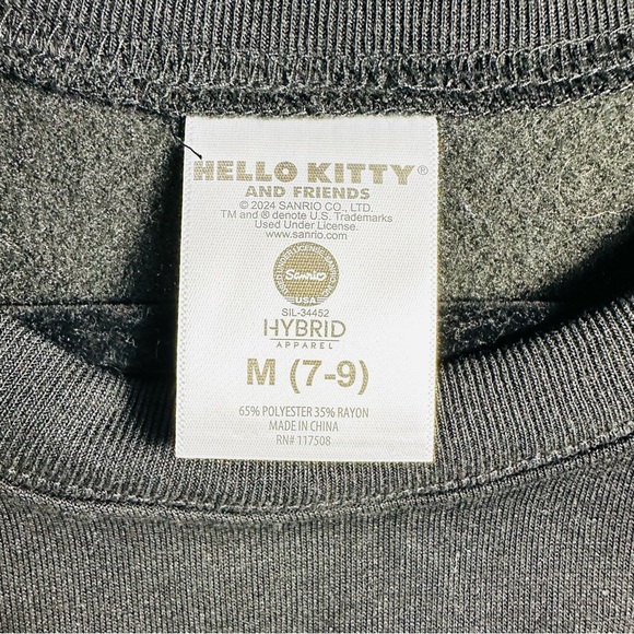 NWT Sanrio Co. Hello Kitty And Friends Women’s & Junior’s Black Sweatshirt - Picture 5 of 7